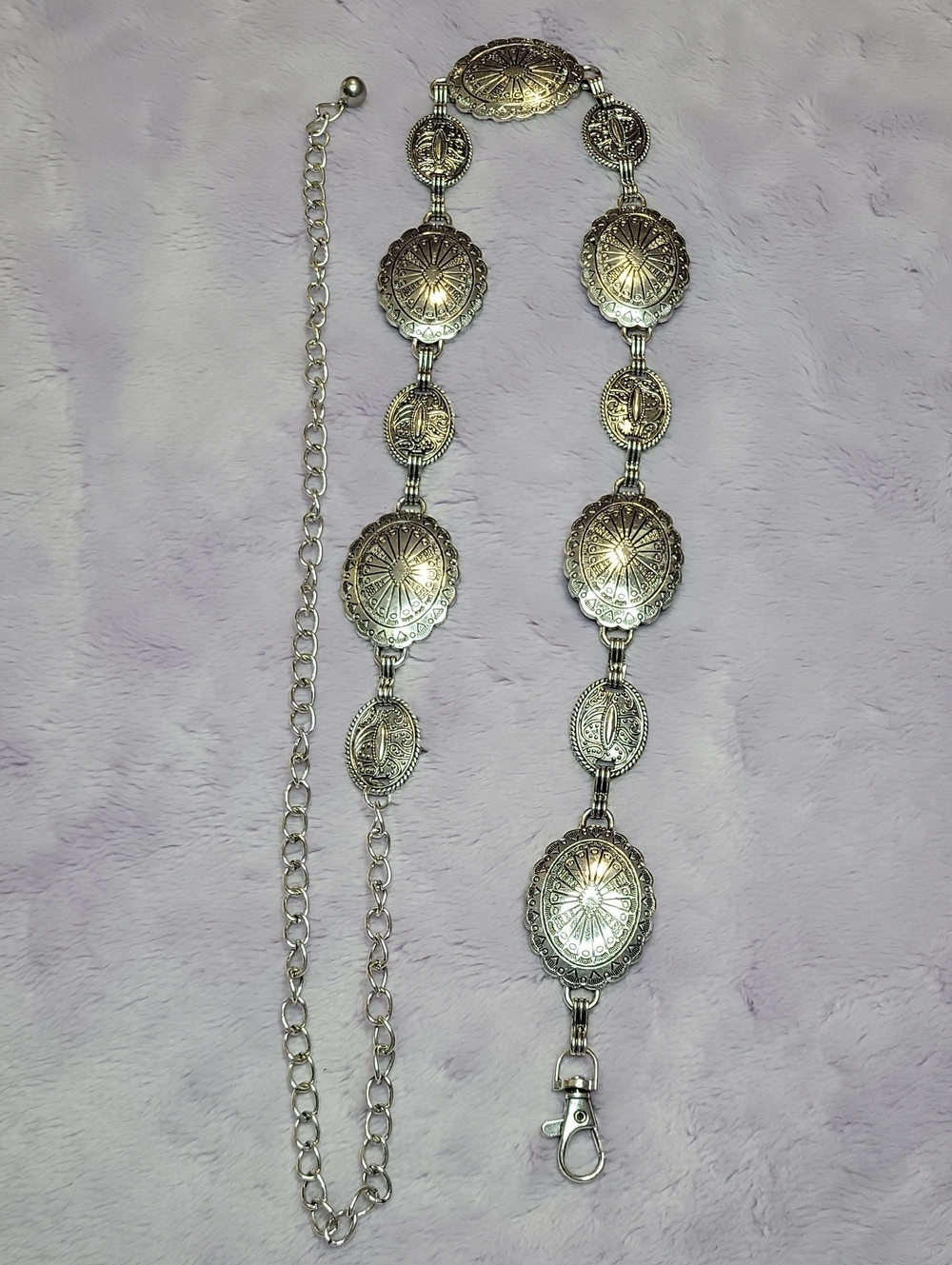 Source Unknown Silver-Tone Western Concho Necklace